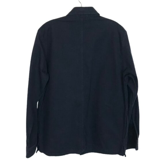 Filson Mens Size Medium Navy Blue 100% Cotton Herringbone Shirt Jacket - Picture 7 of 7